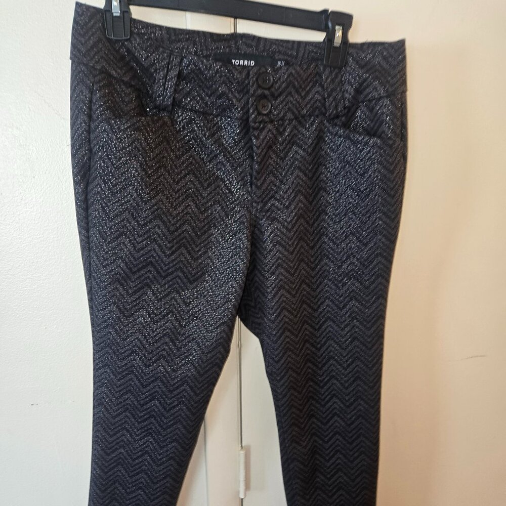 Torrid Black/Gray/Silver Dress Pants